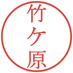 竹ケ原の電子印鑑｜明朝体